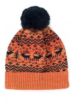 Art of polo Rudolf czarno-pomarańczowa czapka ze sklepu intimiti.pl w kategorii Czapki zimowe męskie - zdjęcie 187893003