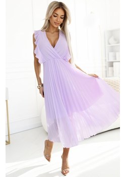 Numoco 315-7 EMILY plisowana sukienka z falbankami i dekoltem ze sklepu intimiti.pl w kategorii Sukienki - zdjęcie 187893054