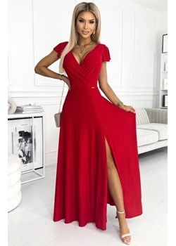 Numoco 411-2 CRYSTAL połyskująca długa suknia z dekoltem ze sklepu intimiti.pl w kategorii Sukienki - zdjęcie 187893160