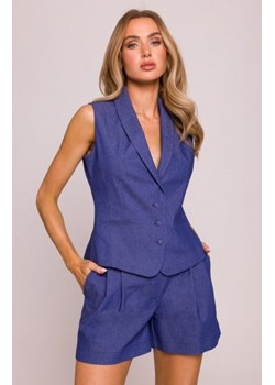 Moe kamizelka jeansowa niebieska M859 ze sklepu intimiti.pl w kategorii Marynarki damskie - zdjęcie 187893393