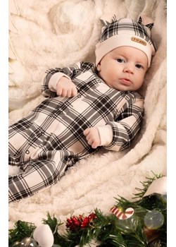 Bawełniana czapka z uszkami w kratkę ze sklepu intimiti.pl w kategorii Czapki dziecięce - zdjęcie 187893704