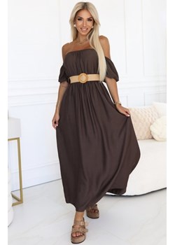 Numoco 614-1 sukienka maxi w stylu boho z odkrytymi ramionami i paskiem ze sklepu intimiti.pl w kategorii Sukienki - zdjęcie 187894122