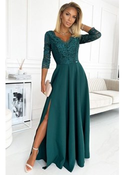 Numoco 309-5 AMBER koronkowa długa suknia z dekoltem ze sklepu intimiti.pl w kategorii Sukienki - zdjęcie 187894572