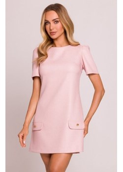 Moe mini sukienka trapezowa brzoskwiniowa M855 ze sklepu intimiti.pl w kategorii Sukienki - zdjęcie 187894690