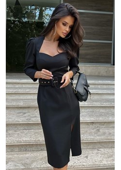 Ołówkowa sukienka z paskiem 266-06 ze sklepu intimiti.pl w kategorii Sukienki - zdjęcie 187894760