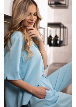 Momenti Bounty Blue piżama damska lniana ze sklepu intimiti.pl w kategorii Piżamy damskie - zdjęcie 187894802