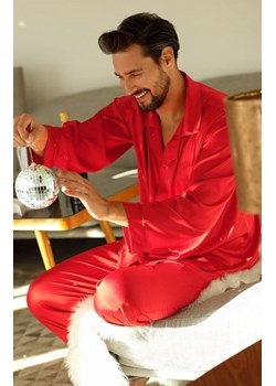 Dkaren Lukas satynowa piżama męska czerwona ze sklepu intimiti.pl w kategorii Piżamy męskie - zdjęcie 187895204