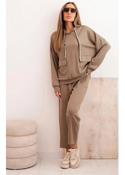 Dresowy komplet damski masełko bluza z kapturem i spodniami ze sklepu intimiti.pl w kategorii Dresy damskie - zdjęcie 187895492