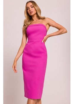 Moe sukienka ołówkowa z odpinanymi ramiączkami różowa M843 ze sklepu intimiti.pl w kategorii Sukienki - zdjęcie 187895610