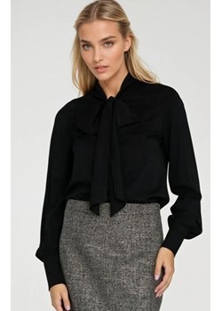 Nife wiskozowa bluzka z szarfą czarna ze sklepu intimiti.pl w kategorii Bluzki damskie - zdjęcie 187895771