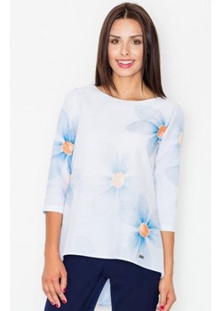 Figl M505 bluzka niebieskie kwiaty ze sklepu intimiti.pl w kategorii Bluzki damskie - zdjęcie 187895790
