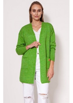 MKM PA013 swetrowy płaszcz seledynowy ze sklepu intimiti.pl w kategorii Swetry damskie - zdjęcie 187895811