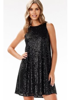 Awama A691 cekinowa mini sukienka czarna ze sklepu intimiti.pl w kategorii Sukienki - zdjęcie 187895813