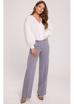 Spodnie z prostymi nogawkami szare K114 ze sklepu intimiti.pl w kategorii Spodnie damskie - zdjęcie 187895911