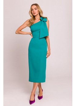 Moe sukienka na jedno ramię turkusowa M847 ze sklepu intimiti.pl w kategorii Sukienki - zdjęcie 187895924