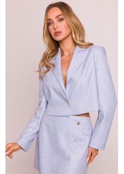 Moe krótka marynarka damska błękitna M853 ze sklepu intimiti.pl w kategorii Marynarki damskie - zdjęcie 187896073