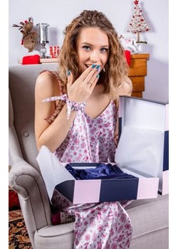 Dkaren Christmas satynowy komplet 013 ze sklepu intimiti.pl w kategorii Piżamy damskie - zdjęcie 187896074