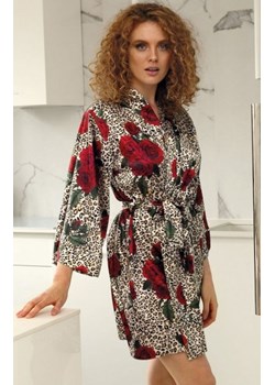 Satynowy kwiatowy peniuar DK-P 006 ze sklepu intimiti.pl w kategorii Szlafroki damskie - zdjęcie 187896132