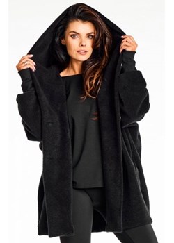 Awama A681 oversizowy płaszcz z kapturem ze sklepu intimiti.pl w kategorii Płaszcze damskie - zdjęcie 187896434