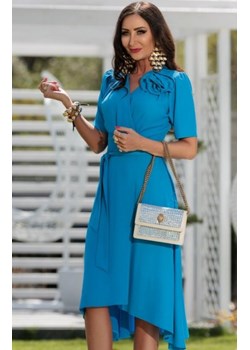 Elizabeth Rosa sukienka midi z różą niebieska ze sklepu intimiti.pl w kategorii Sukienki - zdjęcie 187896532