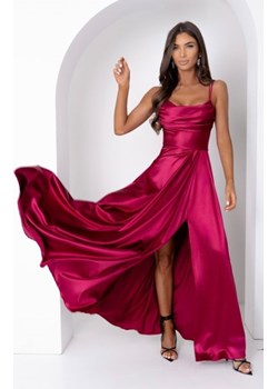 Duet Valeria satynowa długa sukienka z wiązaniem gorsetowym ze sklepu intimiti.pl w kategorii Sukienki - zdjęcie 187897030