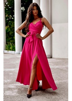 Duet Scarlet długa sukienka gładka koralowa ze sklepu intimiti.pl w kategorii Sukienki - zdjęcie 187897032