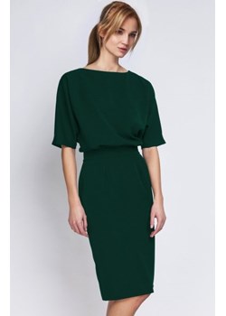 Sukienka dopasowana dołem zielona SUK123 ze sklepu intimiti.pl w kategorii Sukienki - zdjęcie 187897103