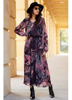 Szyfonowa długa sukienka z gumką w talii 70D ze sklepu intimiti.pl w kategorii Sukienki - zdjęcie 187897133