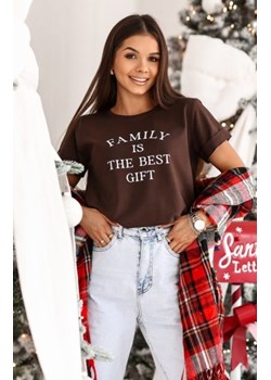 Świąteczny t-shirt damski Family ze sklepu intimiti.pl w kategorii Bluzki damskie - zdjęcie 187897173