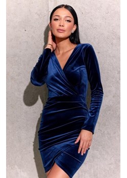 Elegancka kopertowa sukienka granatowa 0308 ze sklepu intimiti.pl w kategorii Sukienki - zdjęcie 187897242
