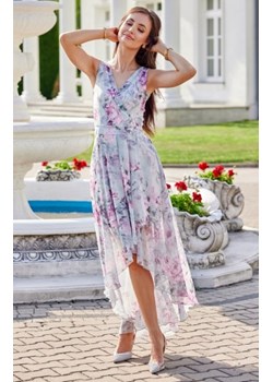 Roco sukienka z asymetrycznym przodem w kwiaty 401 34D ze sklepu intimiti.pl w kategorii Sukienki - zdjęcie 187897503