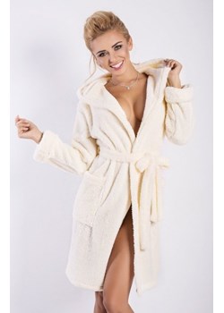 Dkaren Diana szlafrok damski ecru ze sklepu intimiti.pl w kategorii Szlafroki damskie - zdjęcie 187897521