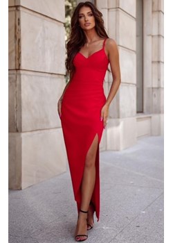 Duet Lara dopasowana długa sukienka czerwona ze sklepu intimiti.pl w kategorii Sukienki - zdjęcie 187897614