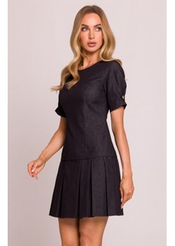Moe sukienka z plisowanym dołem grafitowa M842 ze sklepu intimiti.pl w kategorii Sukienki - zdjęcie 187897714