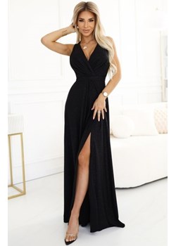 Numoco 587-1 MONIQUE długa ekskluzywna suknia z dekoltem i rozcięciem na nogę ze sklepu intimiti.pl w kategorii Sukienki - zdjęcie 187898122