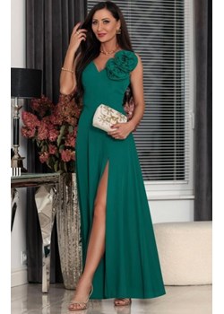 Elizabeth Anabel długa sukienka z różą zielona ze sklepu intimiti.pl w kategorii Sukienki - zdjęcie 187898154