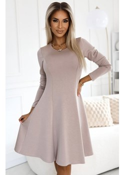 Numoco 567-1 wygodna trapezowa sukienka z długim rękawkiem ze sklepu intimiti.pl w kategorii Sukienki - zdjęcie 187898250