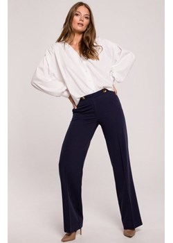 Spodnie z prostymi nogawkami granatowe K114 ze sklepu intimiti.pl w kategorii Spodnie damskie - zdjęcie 187898290