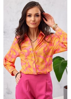 Elegancka koszula w kwiaty 0136/L39 ze sklepu intimiti.pl w kategorii Koszule damskie - zdjęcie 187898473