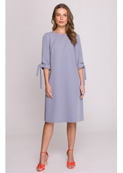 Stylove S393 sukienka z wiązanymi rękawami szara ze sklepu intimiti.pl w kategorii Sukienki - zdjęcie 187898582