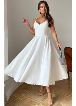 Efektowna rozkloszowana sukienka midi 244-04 ze sklepu intimiti.pl w kategorii Sukienki - zdjęcie 187898821