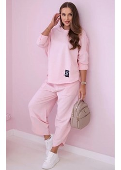 Komplet bawełniany bluza i spodnie pudrowy róż ze sklepu intimiti.pl w kategorii Dresy damskie - zdjęcie 187898992