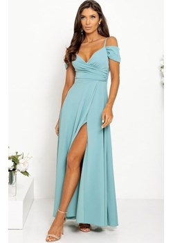 Duet Valentina długa sukienka gładka szałwia ze sklepu intimiti.pl w kategorii Sukienki - zdjęcie 187899223