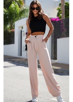 Ivon Bahari spodnie z gumą w pasie beż ze sklepu intimiti.pl w kategorii Spodnie damskie - zdjęcie 187899261