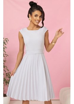 Numoco 311-20 LILA plisowana sukienka z krótkim rękawkiem i paskiem ze sklepu intimiti.pl w kategorii Sukienki - zdjęcie 187899322