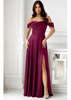 Bicotone 330 długa sukienka błysk bordowa ze sklepu intimiti.pl w kategorii Sukienki - zdjęcie 187899384
