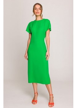 Stylove S398 sukienka z dekoltem z tyłu i rozcięciem zielona ze sklepu intimiti.pl w kategorii Sukienki - zdjęcie 187899492
