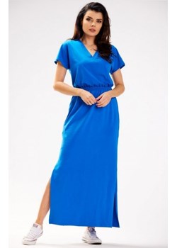 Infinite sportowa sukienka maxi niebieska M290 ze sklepu intimiti.pl w kategorii Sukienki - zdjęcie 187899910