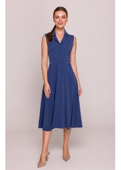 Stylove S409 sukienka z rozpinanym dekoltem niebieska ze sklepu intimiti.pl w kategorii Sukienki - zdjęcie 187900110