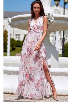 Szyfonowa długa sukienka letnia w kwiaty 0209 D11 ze sklepu intimiti.pl w kategorii Sukienki - zdjęcie 187900142